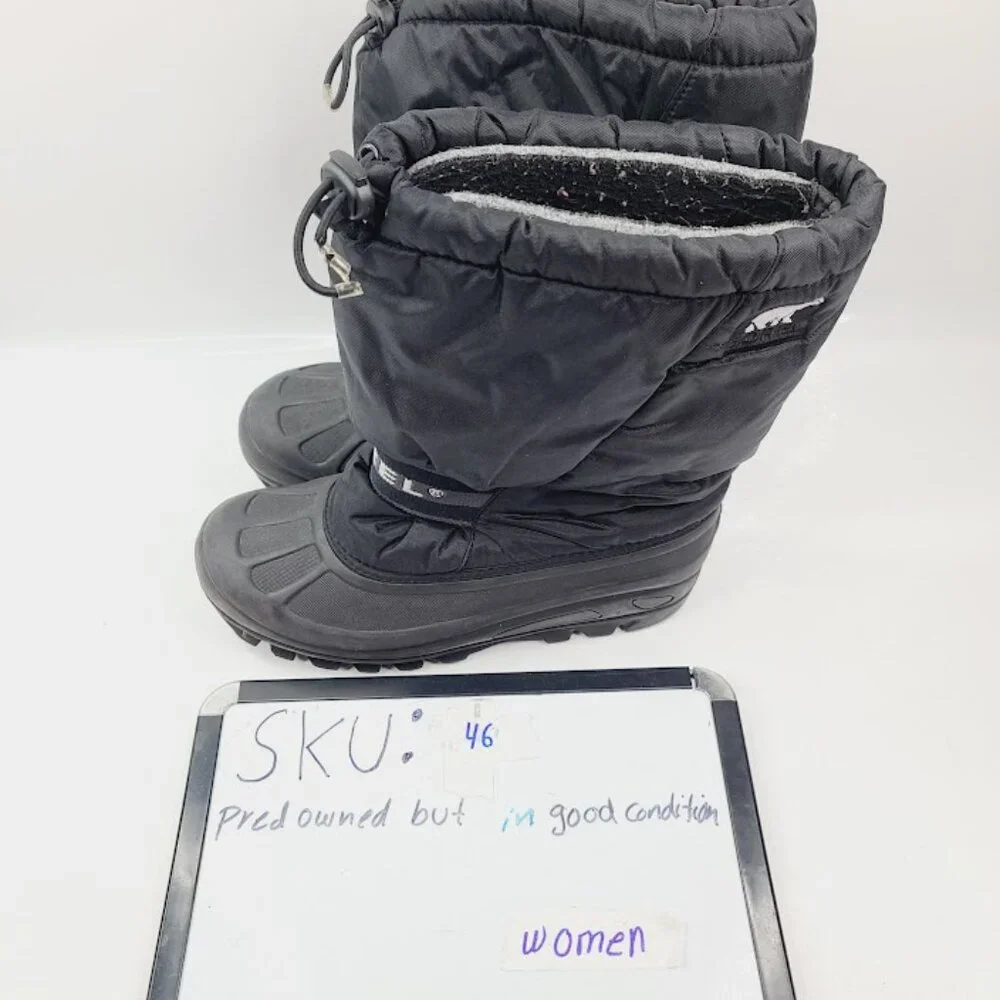 Sorel‎ Women's Black Insulated NY1526-011 Classic Ankle Winter Snow Boot Size 7